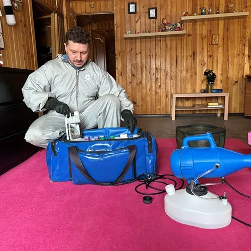 ФОТО Полное удаление ртути в помещениях в Колпино